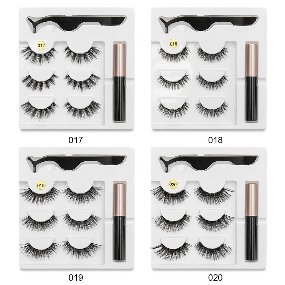 Sexy Sheep Mixed Designs Faux Mink Magnetic Eyelashes Kit Set (3 Pairs) - Image 4