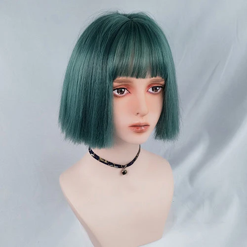 Bob LoLita Wig Dark Green - Image 2