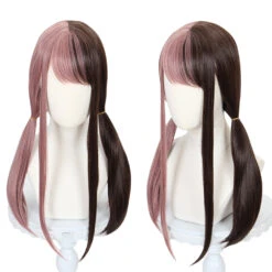 Long Straight Fashion Taro And Dark Brown Lolita Hair Wig