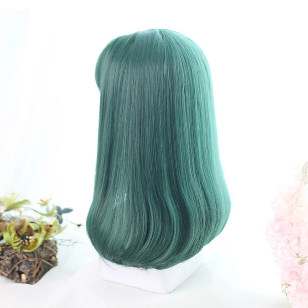 Ash Green Medium With Braids Lolita Wigs - Image 5