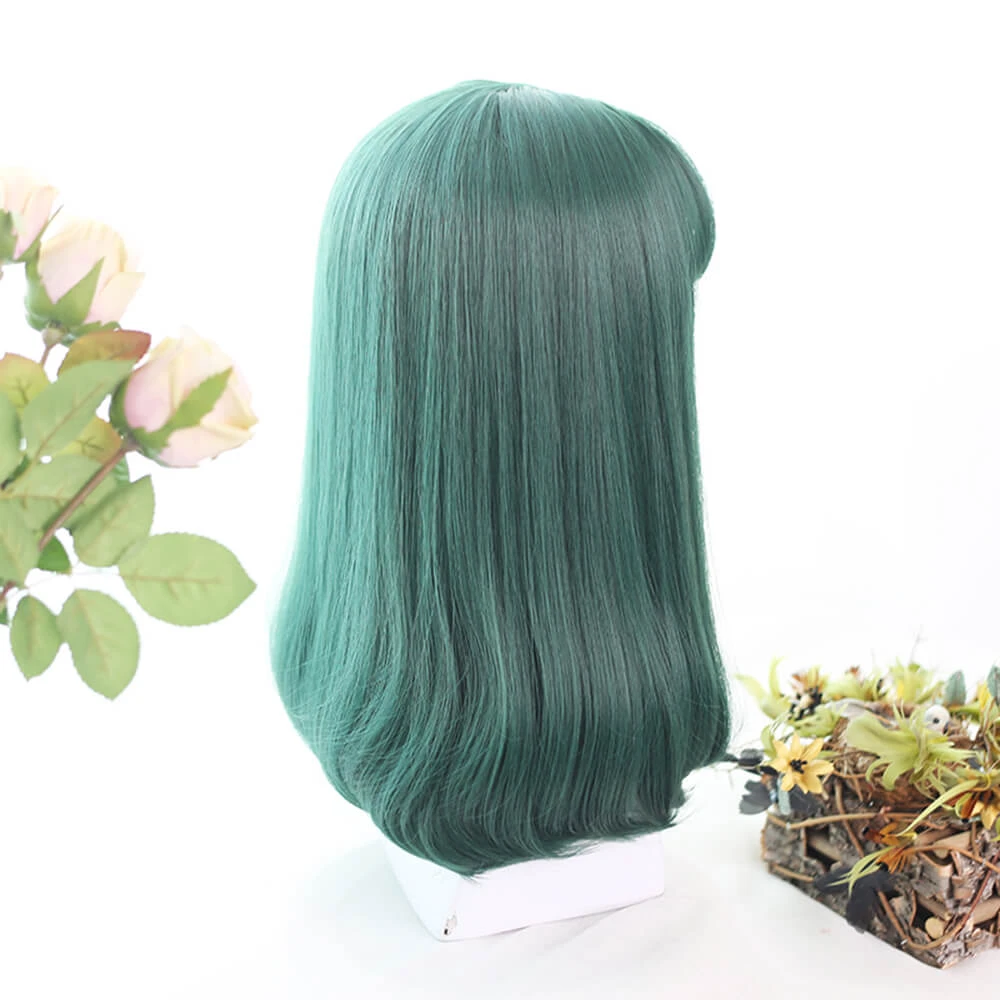 Ash Green Medium With Braids Lolita Wigs - Image 6