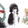 Dark Golden Brown Low Ponytails Lolita Wig