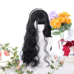 Havana Black Long Big Waves Lolita Wig