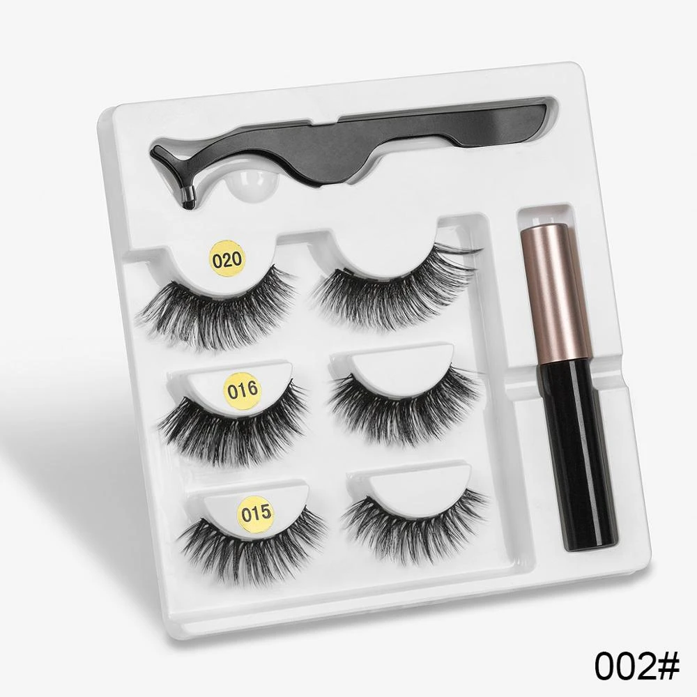 Sexy Sheep Mixed Designs Faux Mink Magnetic Eyelashes Kit Set (3 Pairs) - Image 5