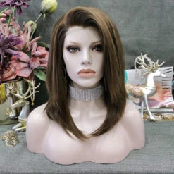Premium Wig - Chocolate Layered Side Sweep Lace Front Wig