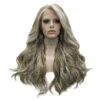 Premium Wig - Long Tinsel Grey Ombre Lace Front Wig