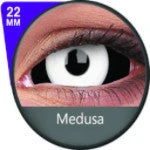 Phantasee White Black Sclera Contacts Medusa